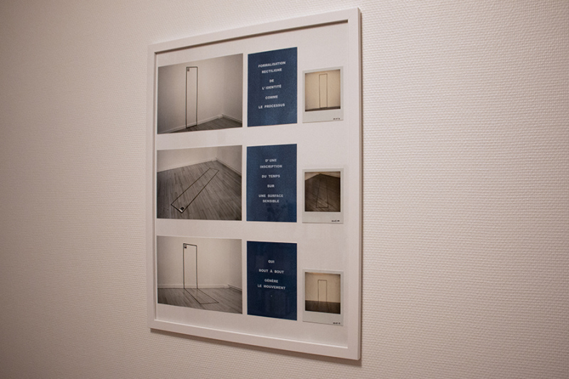 VALSE A 3 TEMPS Etude pr&eacute;-performance (2022-2024) Composition de 3 photographies num&eacute;riques noir&blanc, 3 cyanotypes et 3 Polaroids noir et blanc, sous verre, 50x65cm